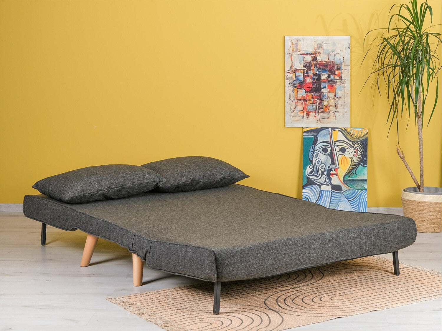 Kanapéágy Folde 2-Seater - Dark Grey Sötétszürke