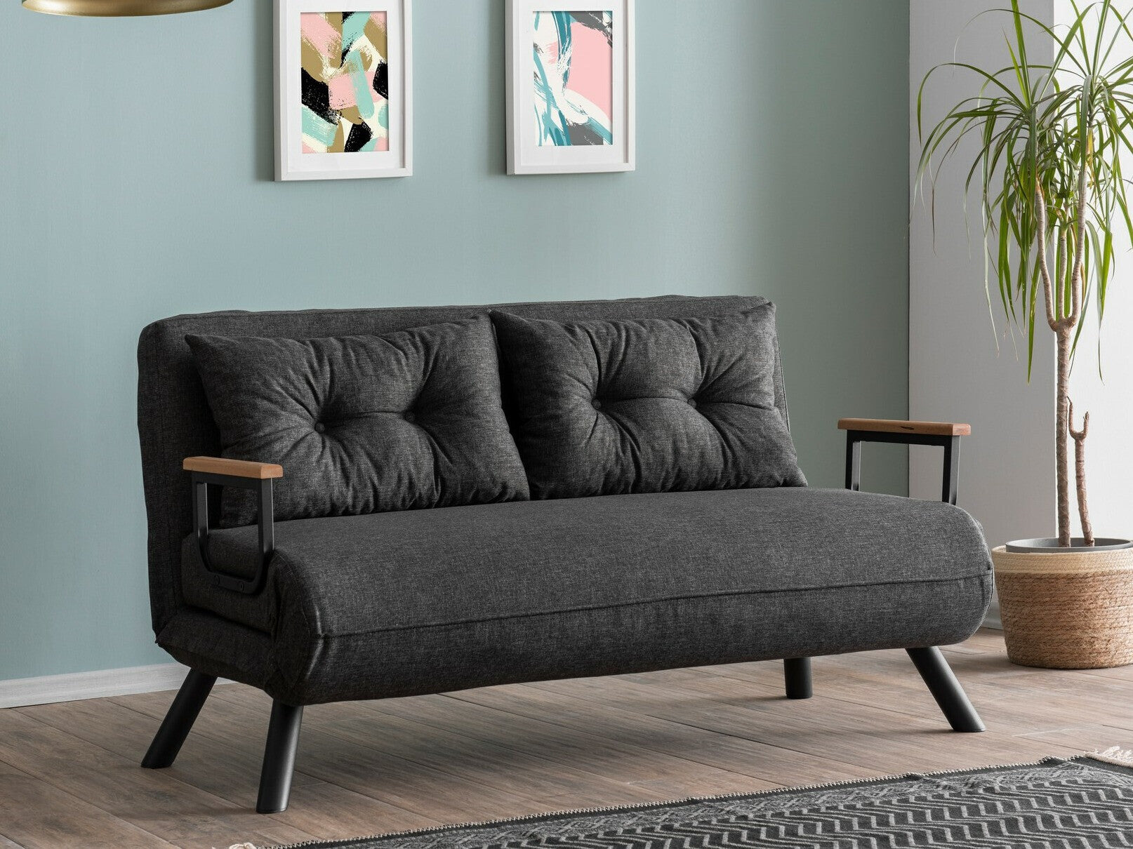 Kanapéágy Sando 2-Seater - Dark Grey Sötétszürke