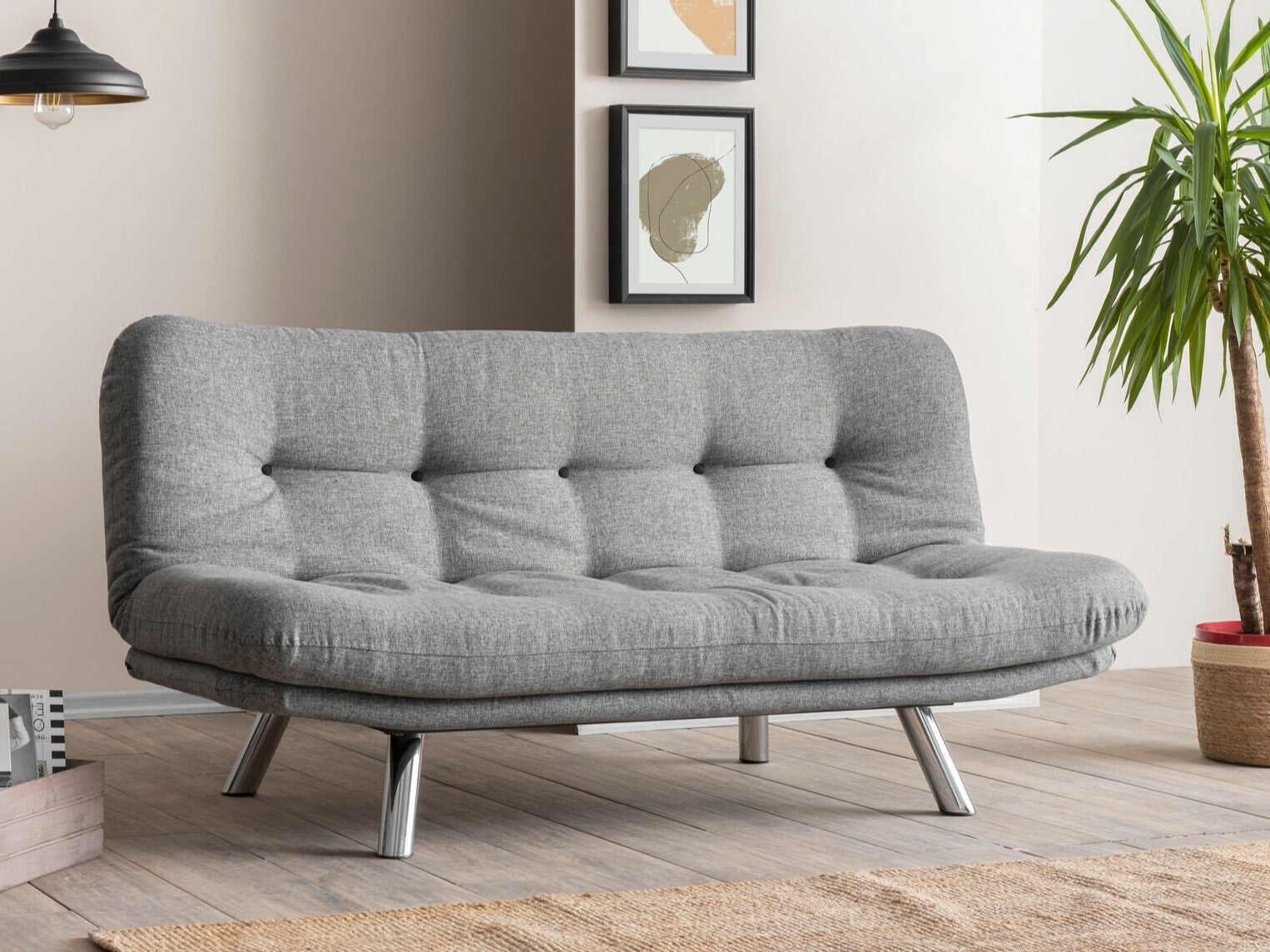 Kanapéágy Misa Small Sofabed - Light Grey Világosszürke